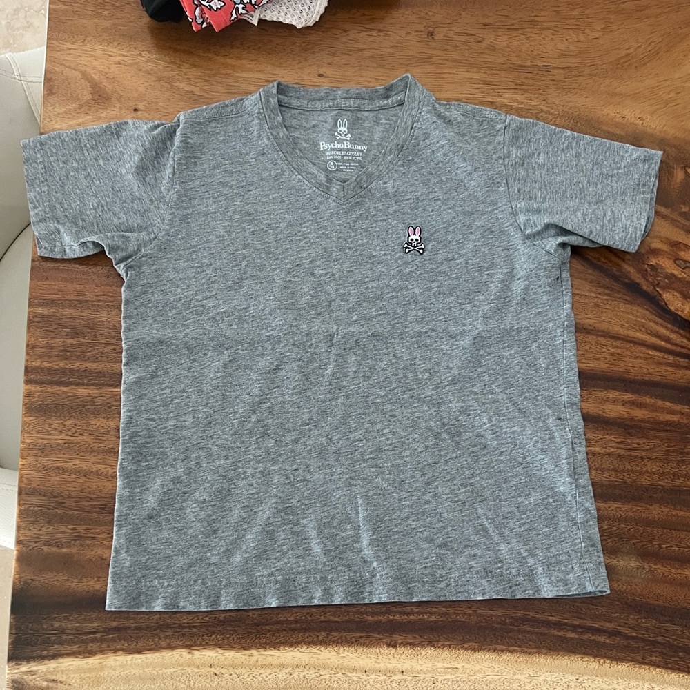 Psycho Bunny Heather Gray V-Neck Tee